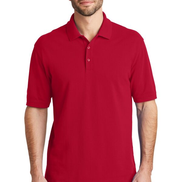 100% Cotton Short Sleeve Polo -Embroidered left chest logo & ribbon on sleeve Thumbnail